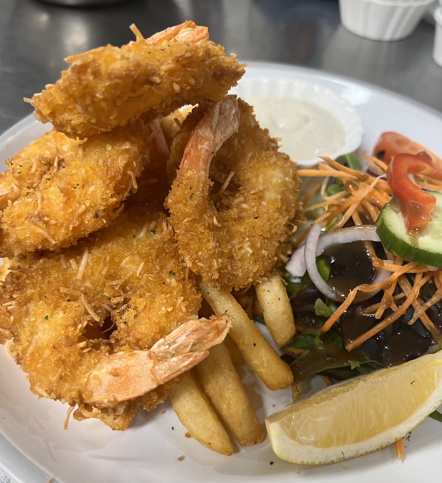 Coconut Crumbed Prawns